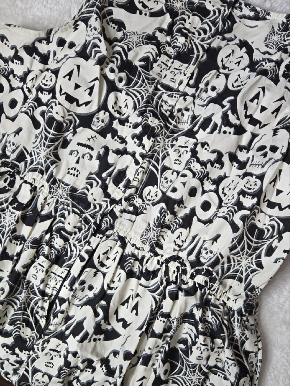 Folter Ceatures Of The Night Halloween Print Glow In The Dark Sleeveless Dress - Picture 7 of 8